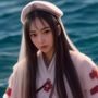 傣族孔雀舞美女跳舞表演，三道弯体态优美，服装色彩鲜艳，背景为热带植物