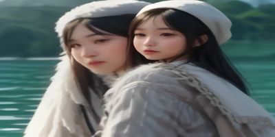 民族舞蹈演员穿着傣族服饰翩翩起舞，色彩鲜艳、背景为绿色自然风光